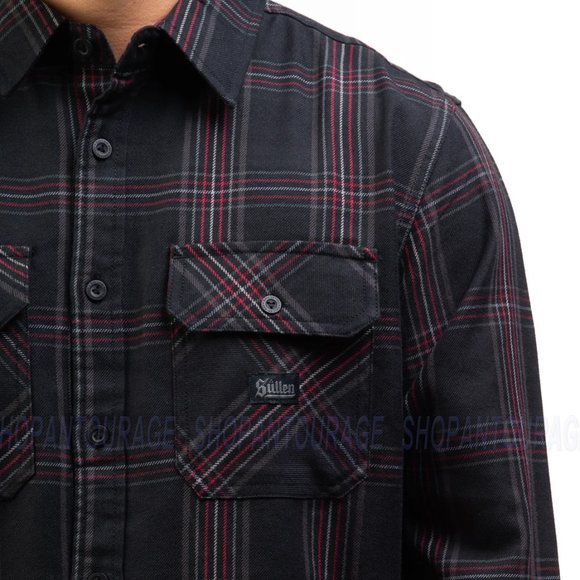 Sullen Art Collective Throttle SCM5871 Long Sleeve Button Up Flannel Men`s Shirt - Picture 4 of 4